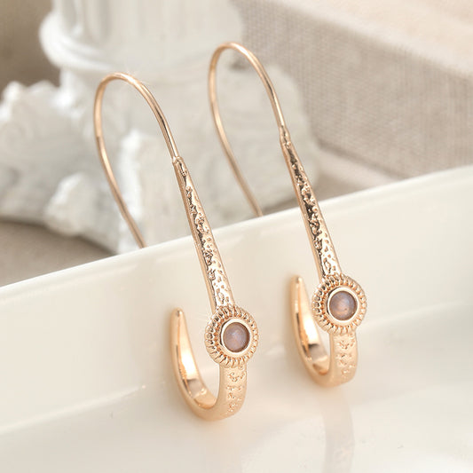 Eco-friendly Copper Light Luxury Minimalist Round Hoop Earrings