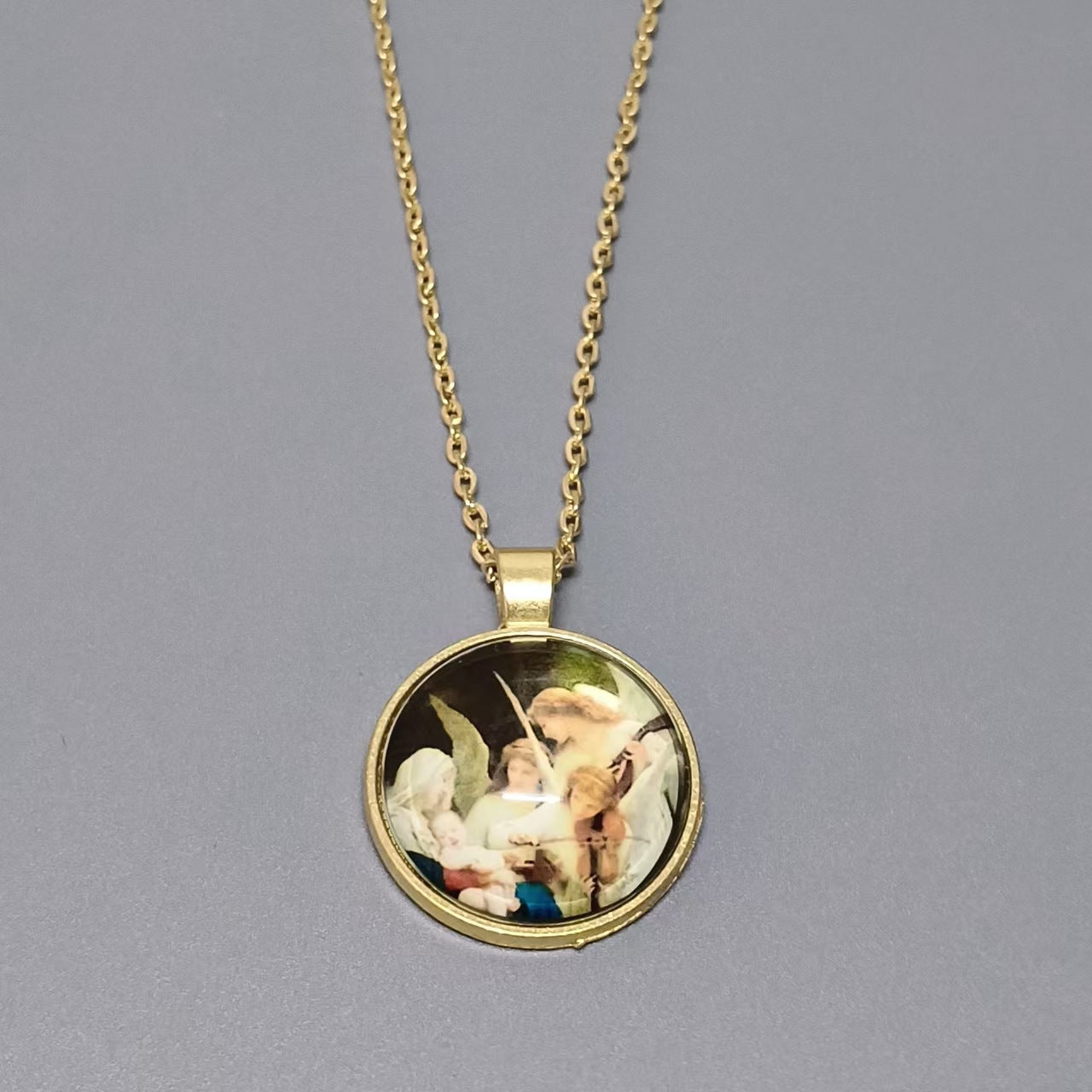 Womens Versatile Vintage Gemstone Alloy Necklace