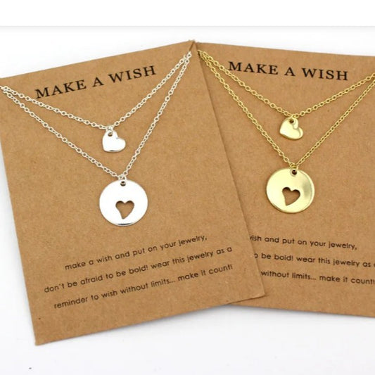 Double-layer Heart Mother-and-child Necklace