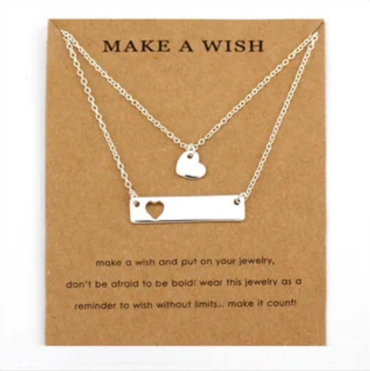Double-layer Heart Mother-and-child Necklace