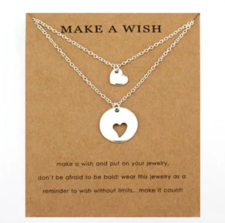Double-layer Heart Mother-and-child Necklace