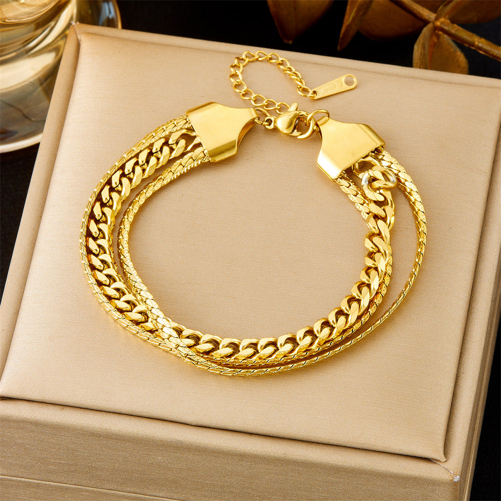 All-matching Ins Gold Fashion Ornament Bracelet