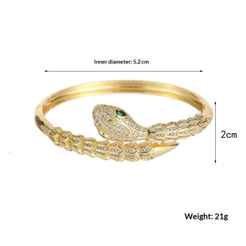 Custom-designed Snake-style Bracelet For Women Copper-plated