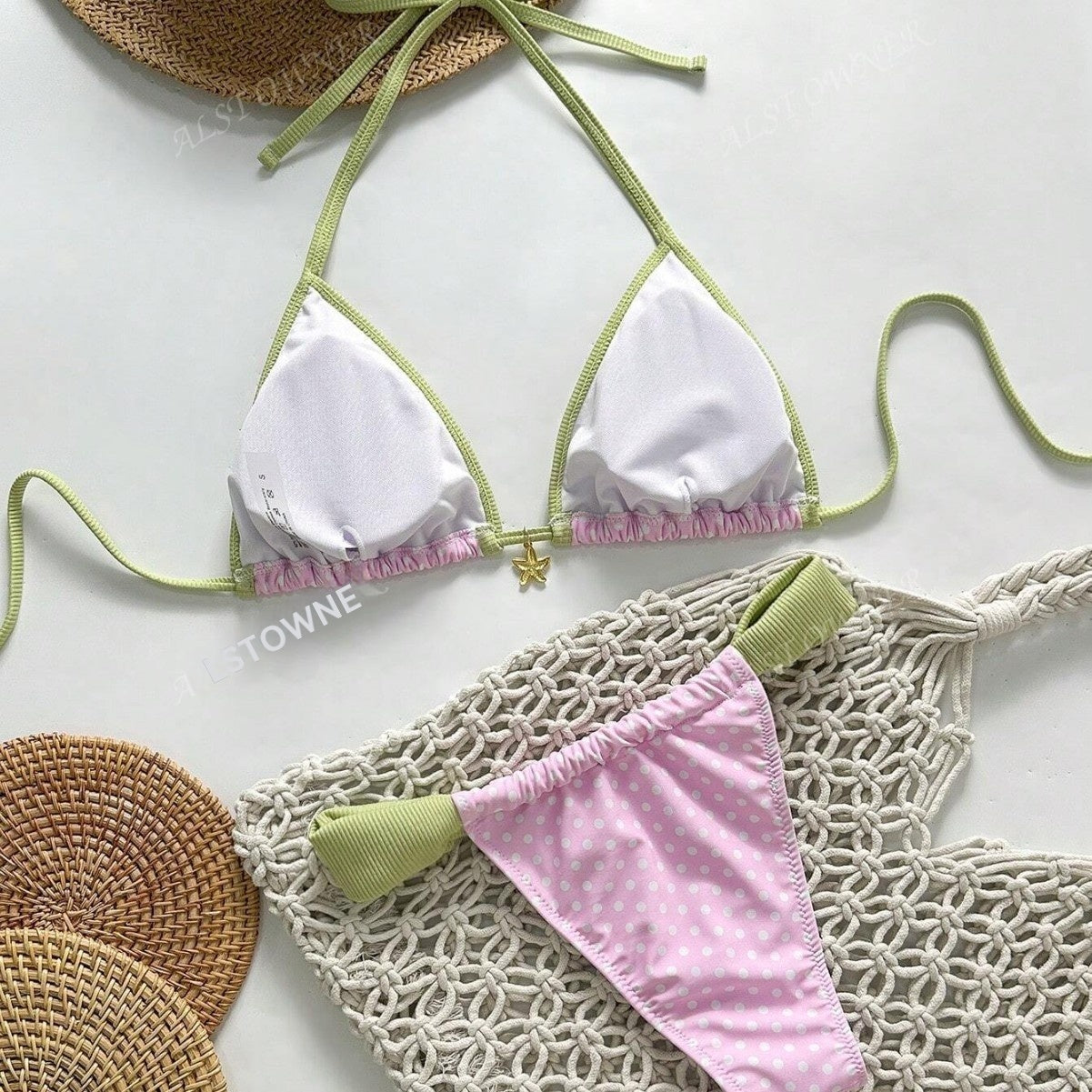 European And American Women's Sexy Swimwear Beach Triangle-bra Bikini