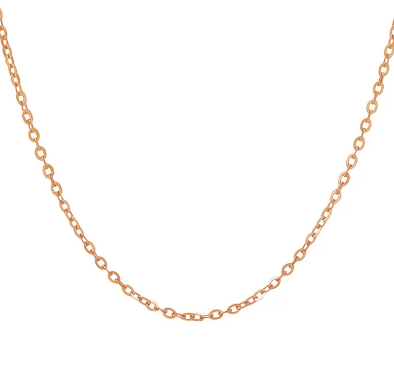 Titanium Steel Single-strand Necklace With An O-link Chain Designversatile And Easy To Style