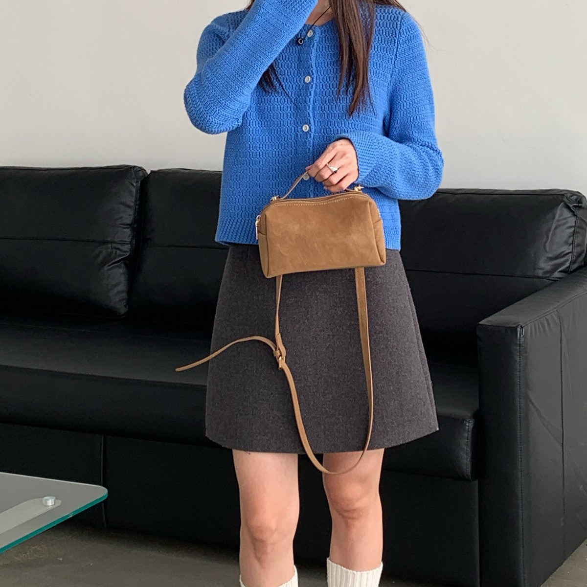 Retro Small Square Bag Shoulder Crossbody Bag