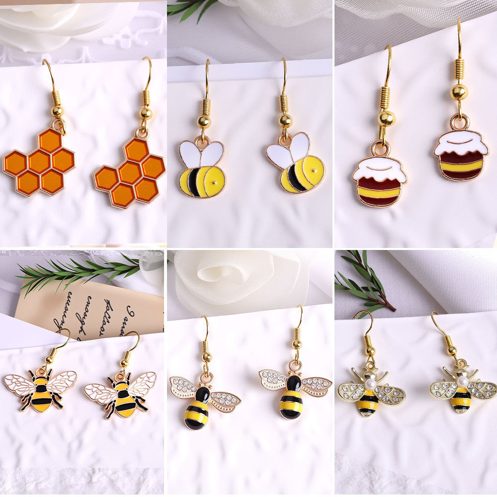 Cartoon Bee Fashion Creative Earrings