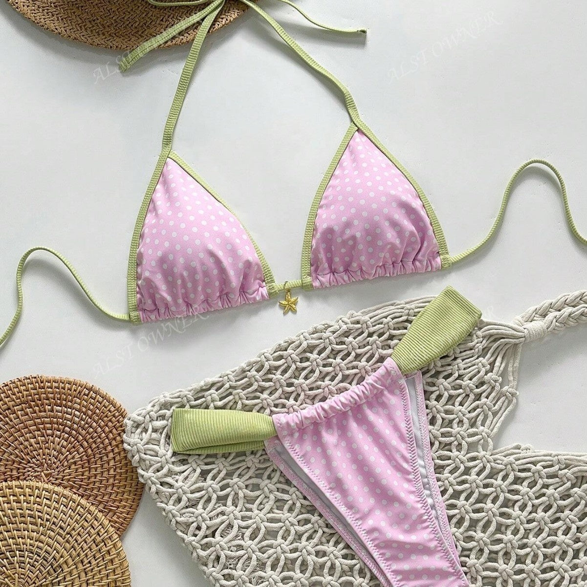 European And American Women's Sexy Swimwear Beach Triangle-bra Bikini