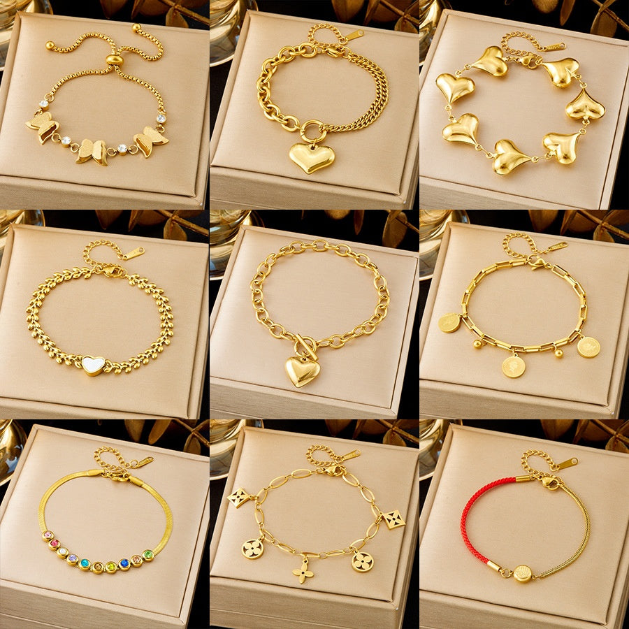 All-matching Ins Gold Fashion Ornament Bracelet