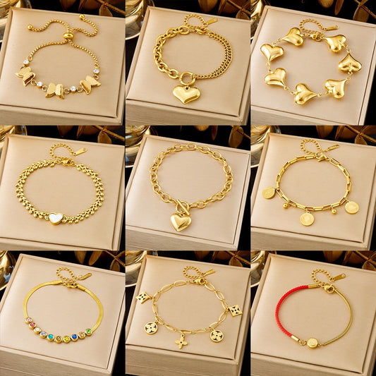 All-matching Ins Gold Fashion Ornament Bracelet