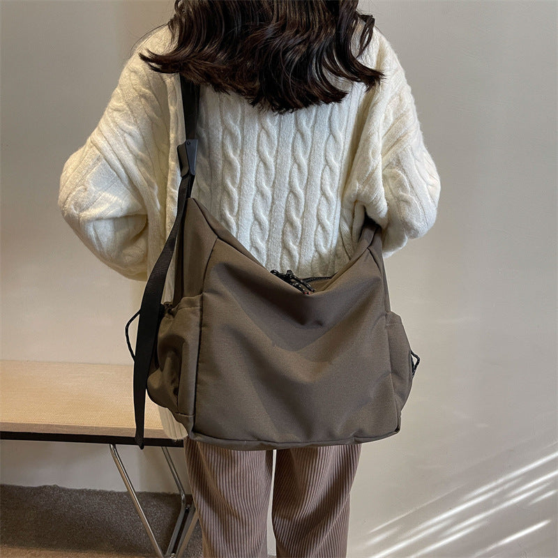 Solid-color Casual Large-capacity Shouldercrossbody Bag For Women