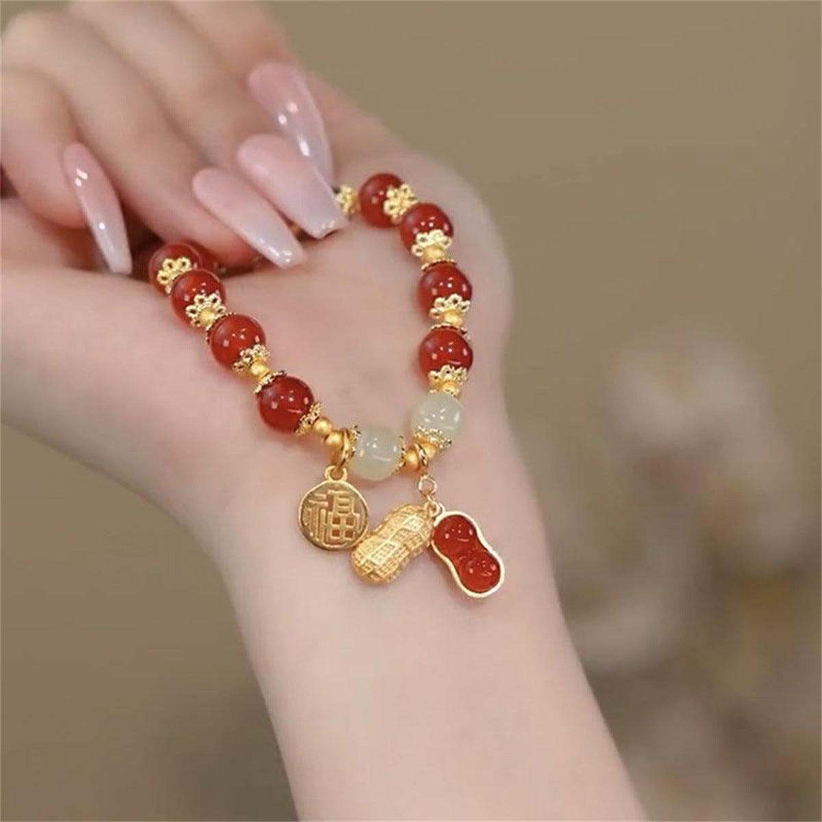 Peace Buckle Simple Bracelet For Women