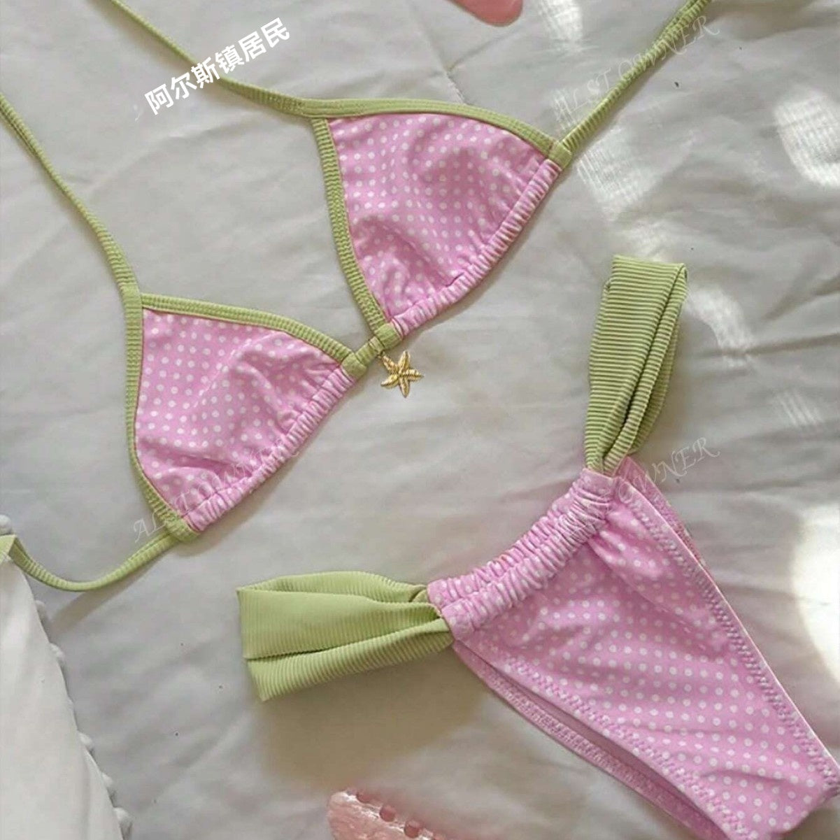 European And American Women's Sexy Swimwear Beach Triangle-bra Bikini