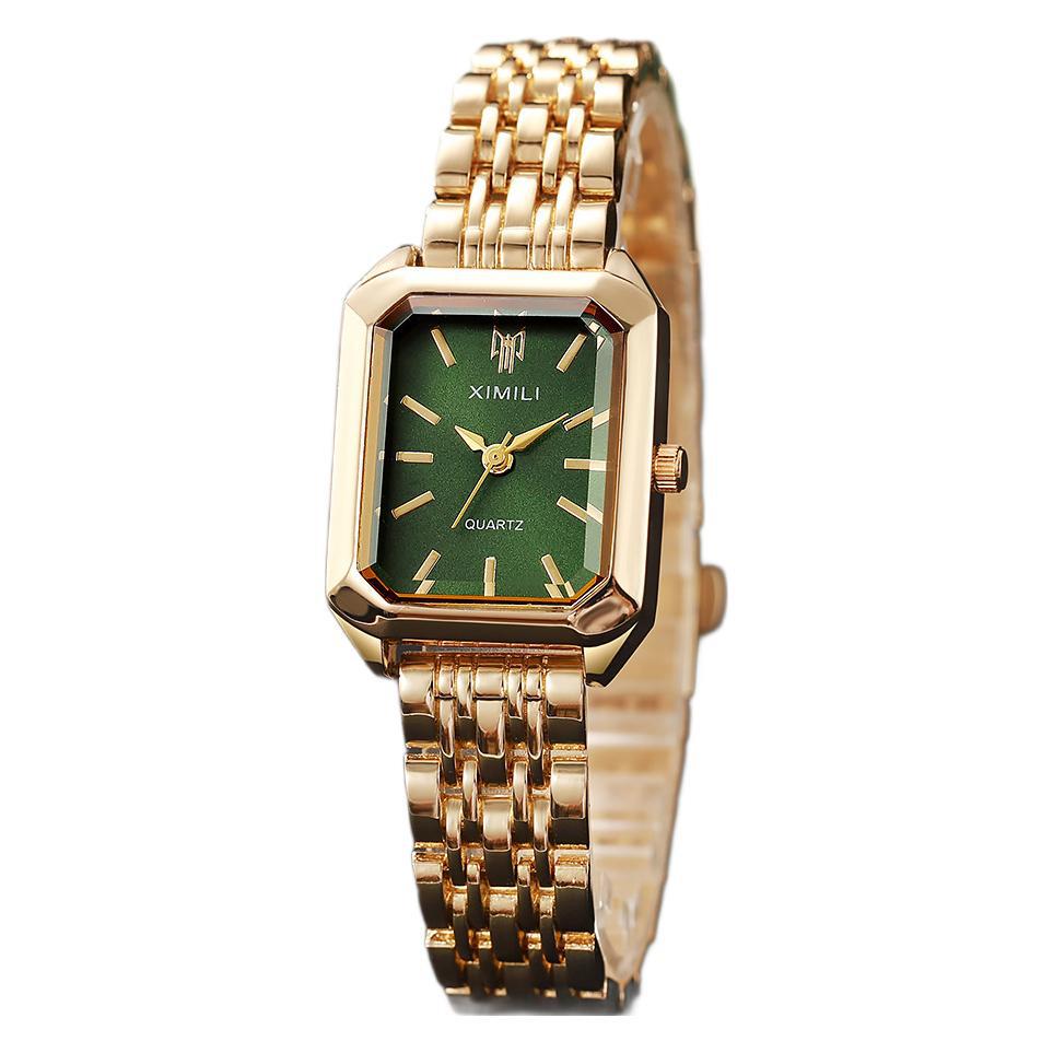 Sleek, Versatile Square Womens Watch Heart-shaped Bracelet