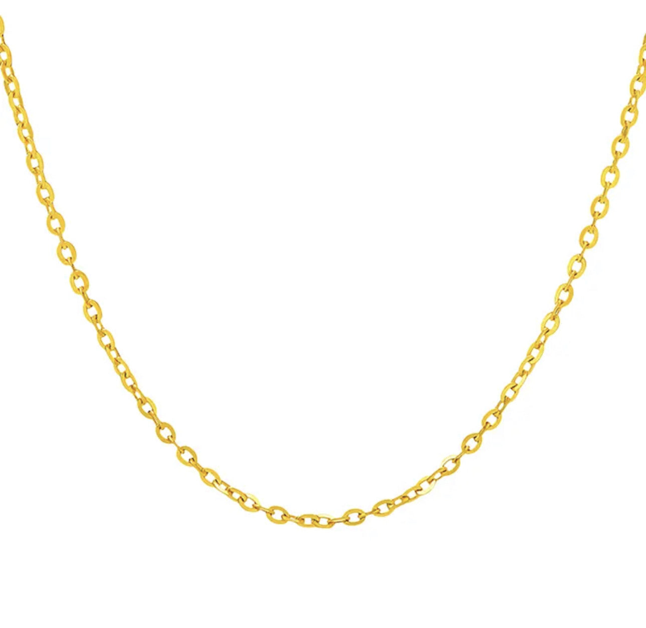 Titanium Steel Single-strand Necklace With An O-link Chain Designversatile And Easy To Style